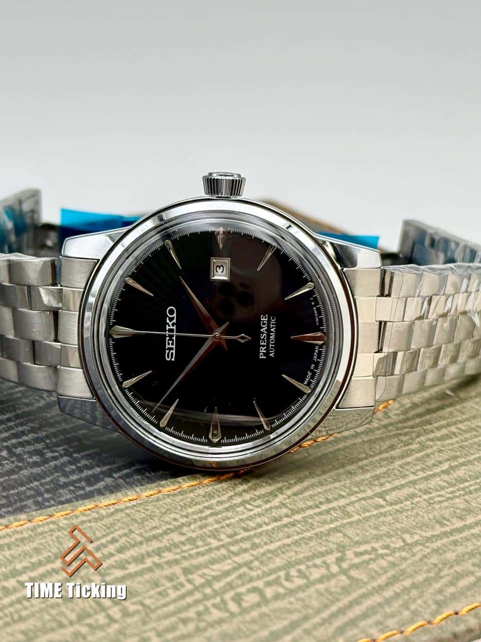 Seiko Presage Cocktail Time Black Martini Dark Grey sunray dial - Image 4