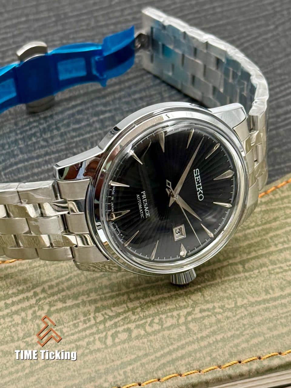 Seiko Presage Cocktail Time Black Martini Dark Grey sunray dial - Image 3