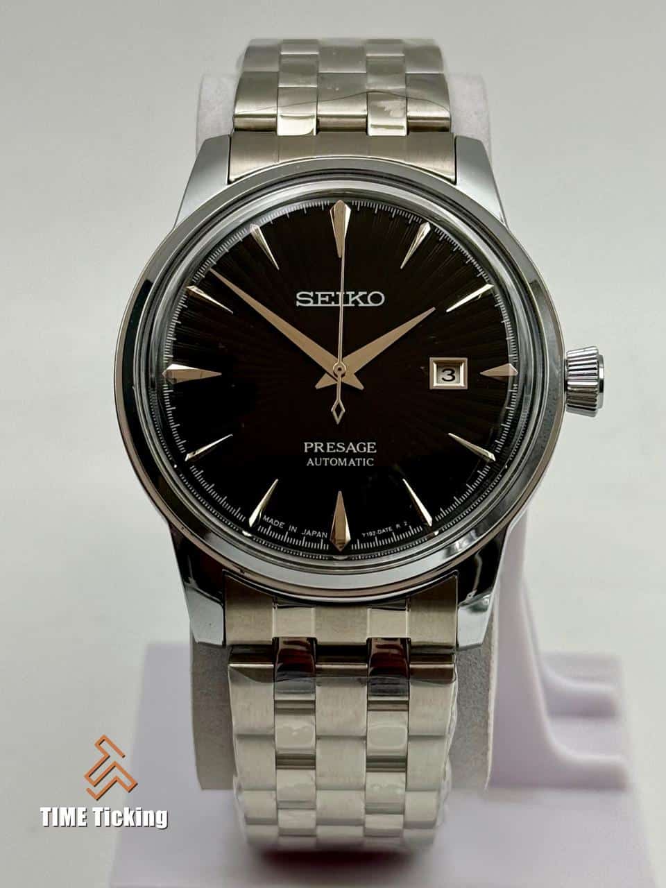 Seiko Presage Cocktail Time Black Martini Dark Grey sunray dial - Image 5