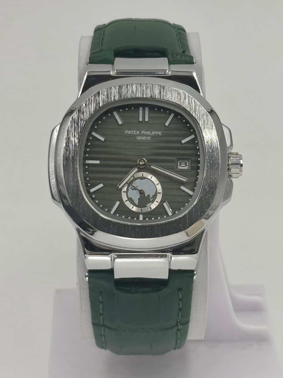 Patek Philippe Nautilus Annual Calendar Leather Belt (Green) - Image 3