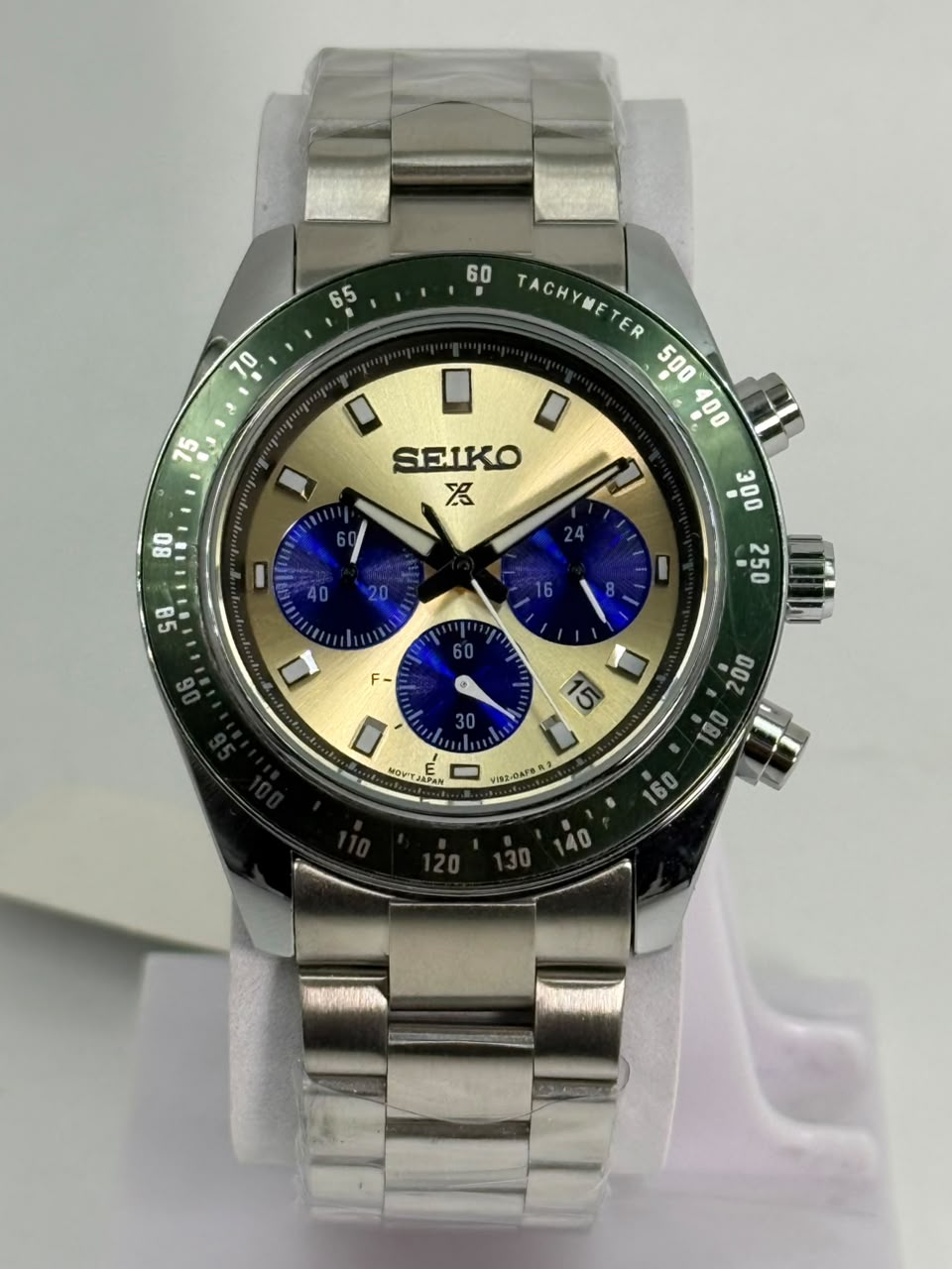 Seiko Prospex Speedtimer Solar Chronograph Ivory Sunburst Dial - Image 6