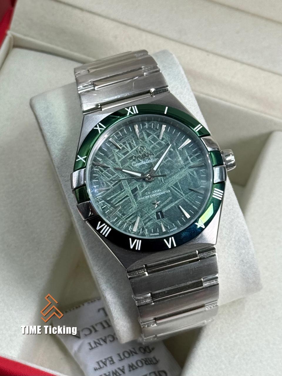 Omega Constellation Co-Axial Master Chronometer 41mm,Green Meteorite Dial Automatic Watch - Image 3