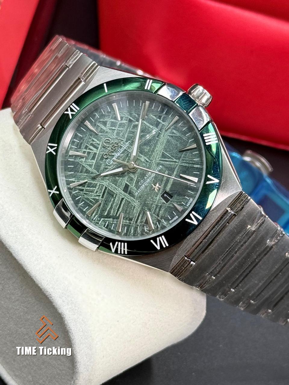 Omega Constellation Co-Axial Master Chronometer 41mm,Green Meteorite Dial Automatic Watch - Image 2