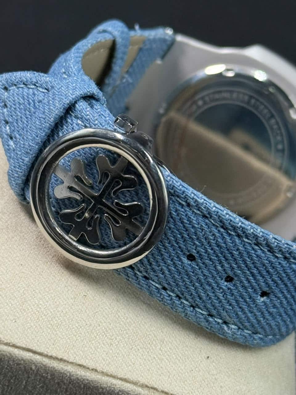 Patek Philippe Nautilus AA Grade Fabric Strap Replica Turquoise Dial - Image 7