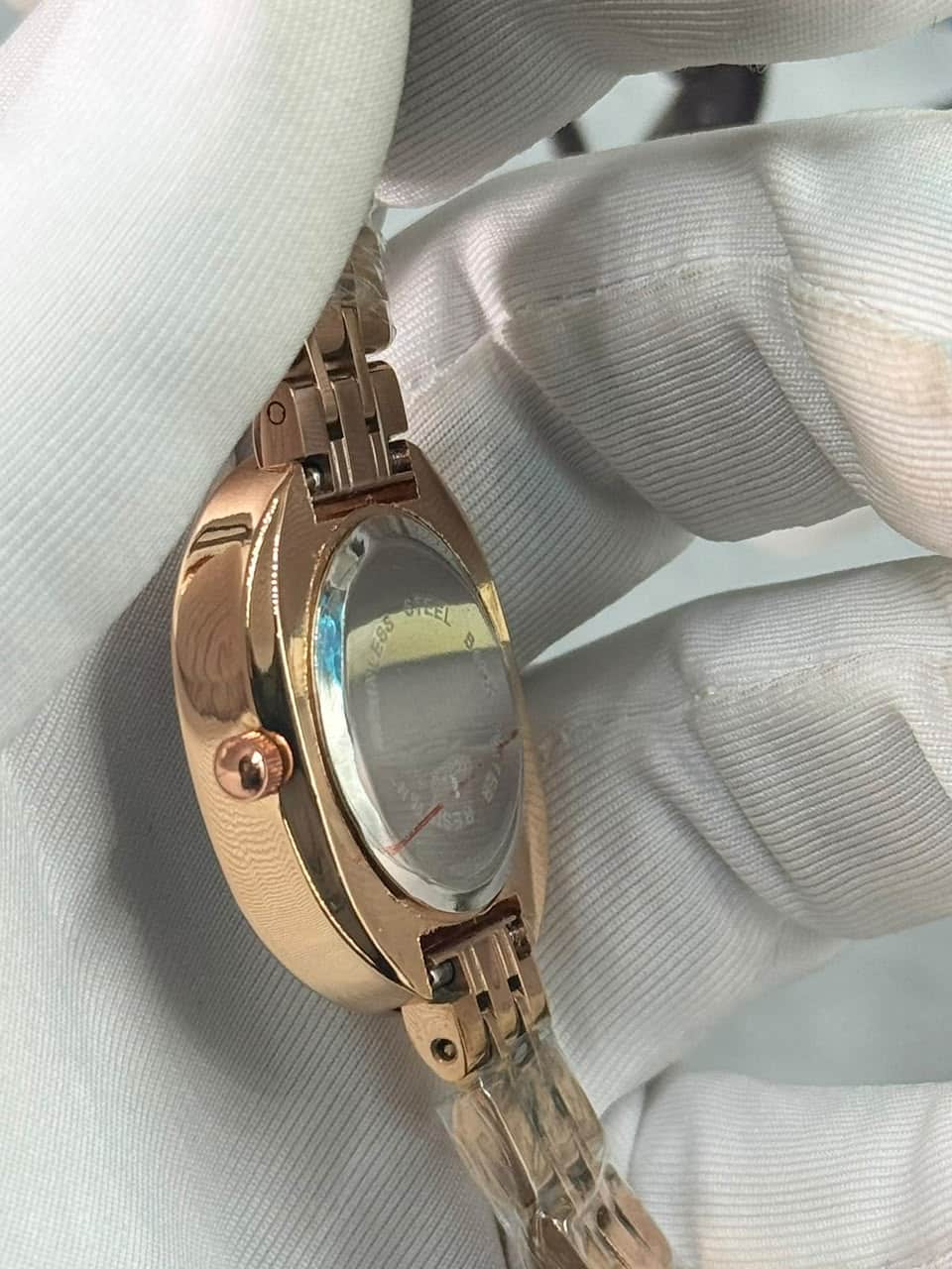 Cartier Baignoire luxury Stone Bezel Black Dial Rose Gold Case Women’s Watch - Image 3