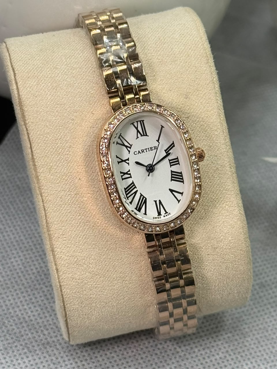 Cartier Baignoire luxury Stone Bezel White Dial Women’s Watch - Image 2