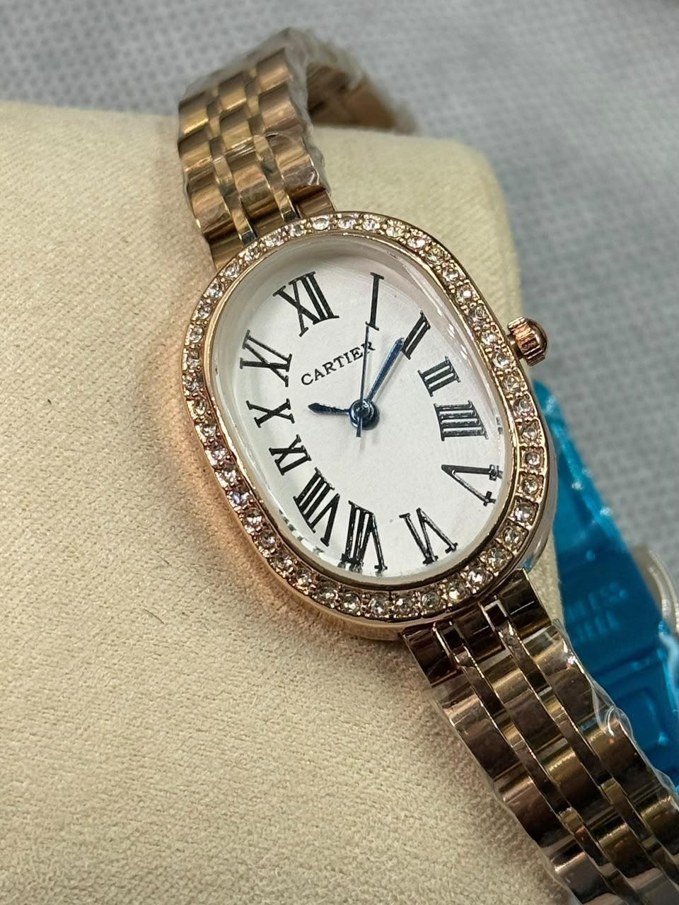Cartier Baignoire luxury Stone Bezel White Dial Women’s Watch - Image 5