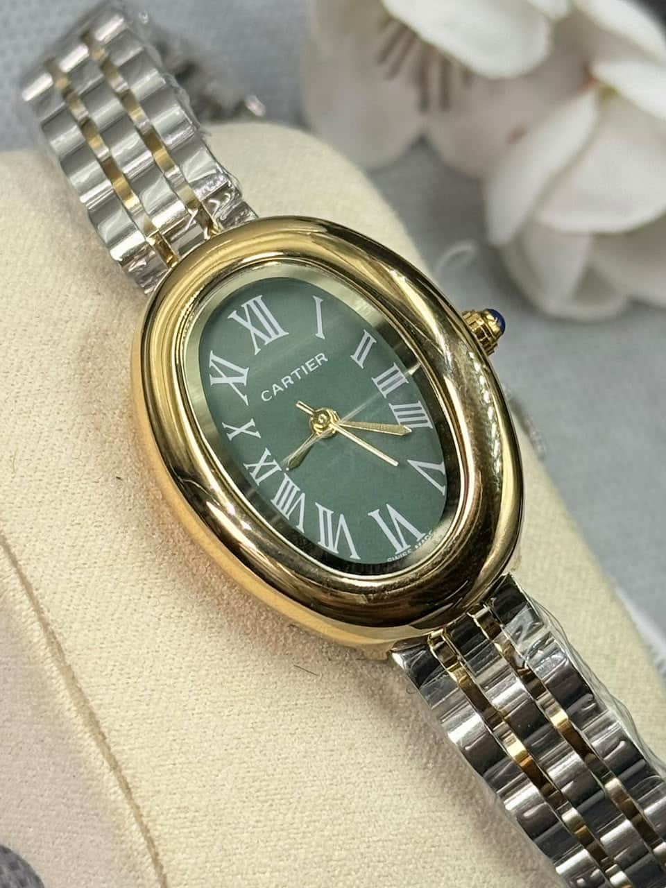 Cartier Baignoire luxury Green Dial Women’s Watch - Image 3
