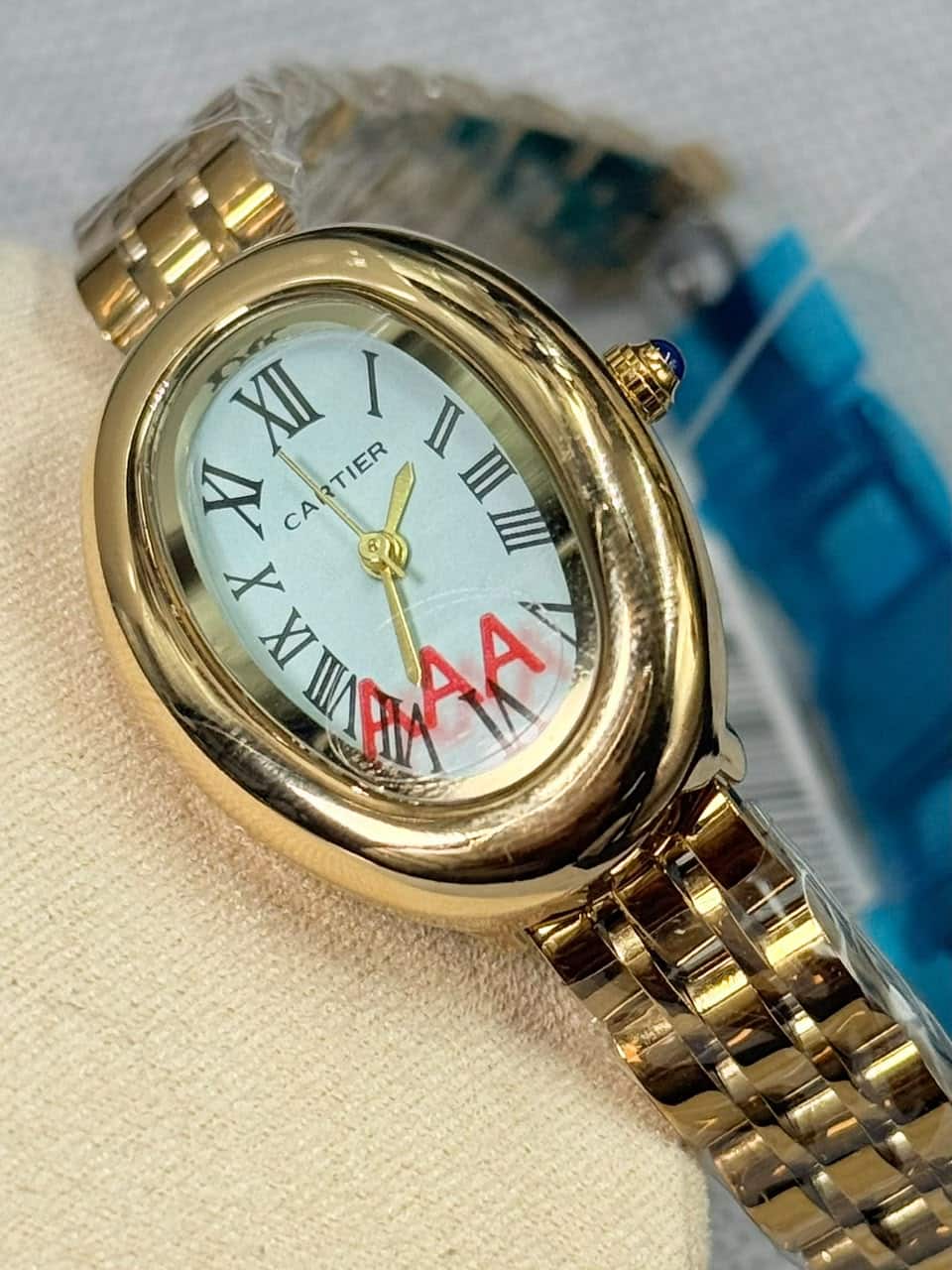 Cartier Baignoire luxury light blue Dial Women’s Watch - Image 3