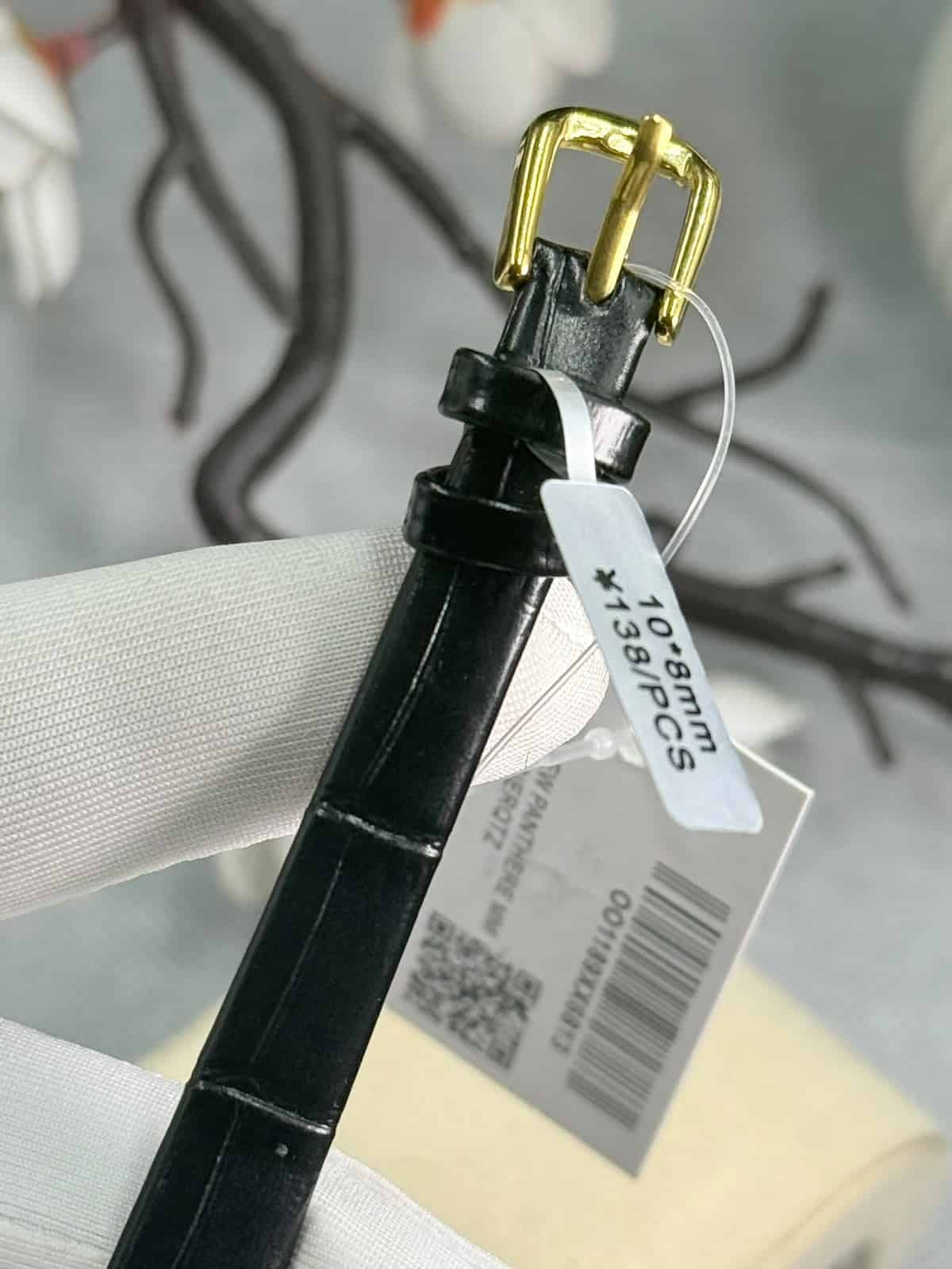 Cartier Baignoire luxury Black leather Belt Women’s Watch - Image 9