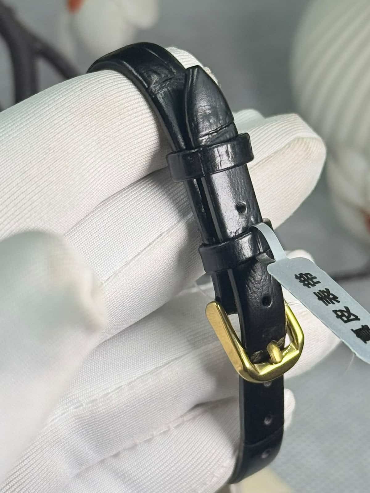 Cartier Baignoire luxury Black leather Belt Women’s Watch - Image 7