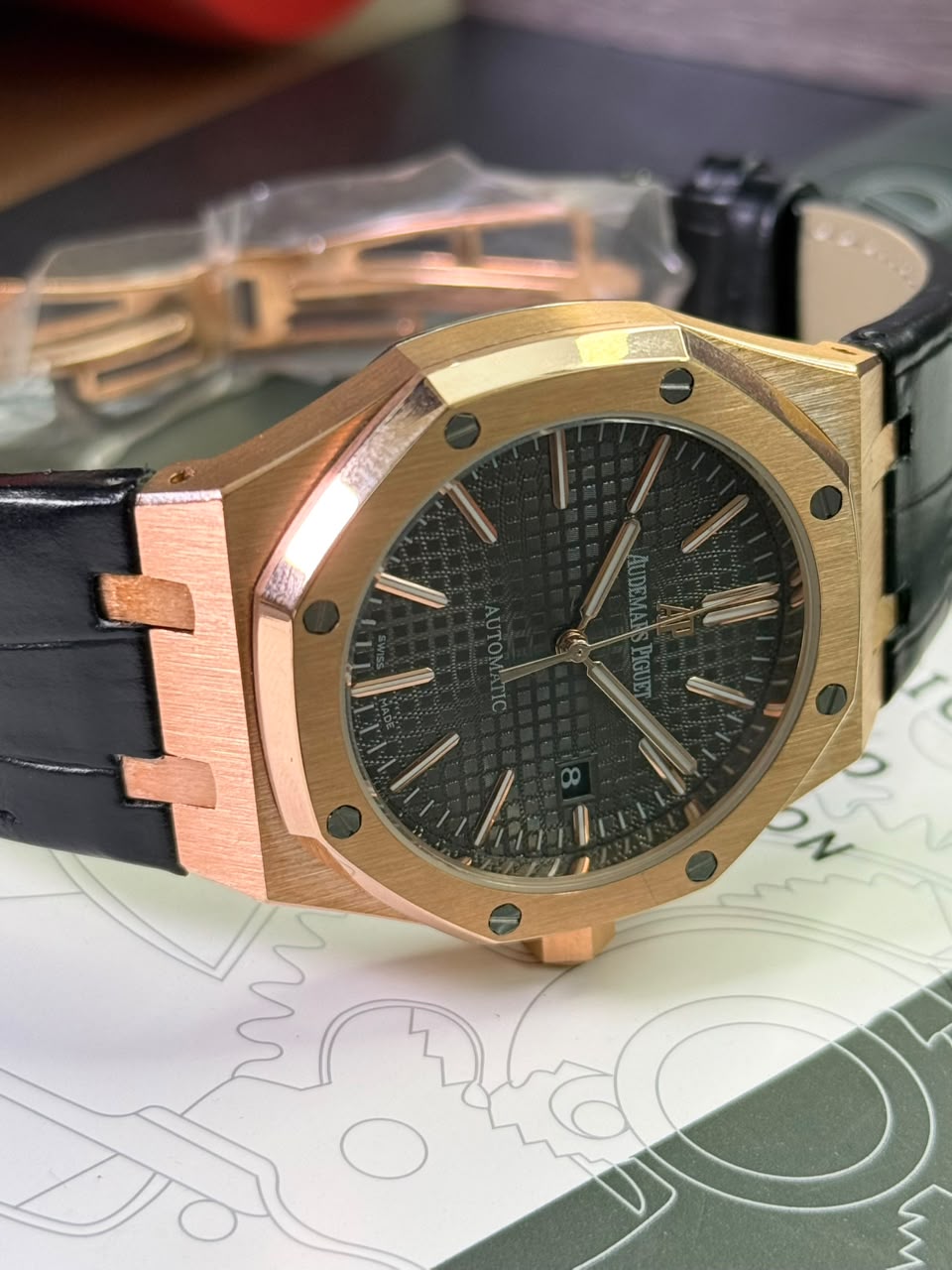 Audemars Piguet Royal Oak Black Belt Black Dial Automatic 41 mm - Image 4