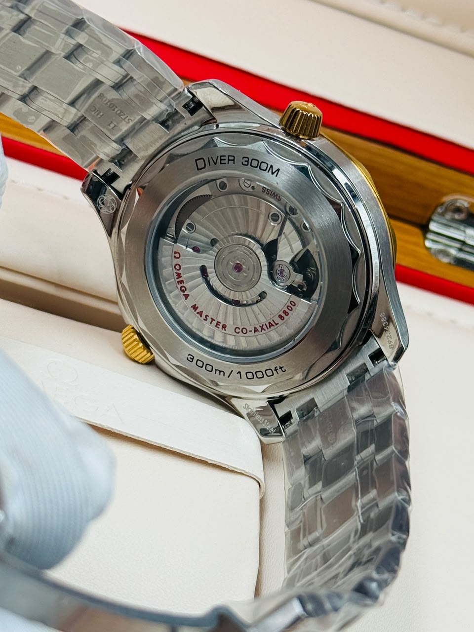 Two-tone Omega Seamaster Diver 300M Co-Axial Master Chronometer. - Image 8
