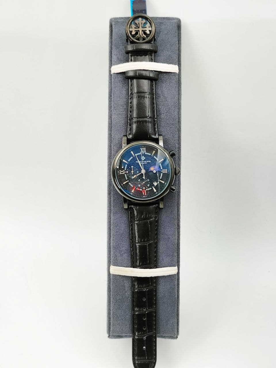 PATEK-201912 BLACK BELT BLACK DIAL MEN’S WATCH - Image 2