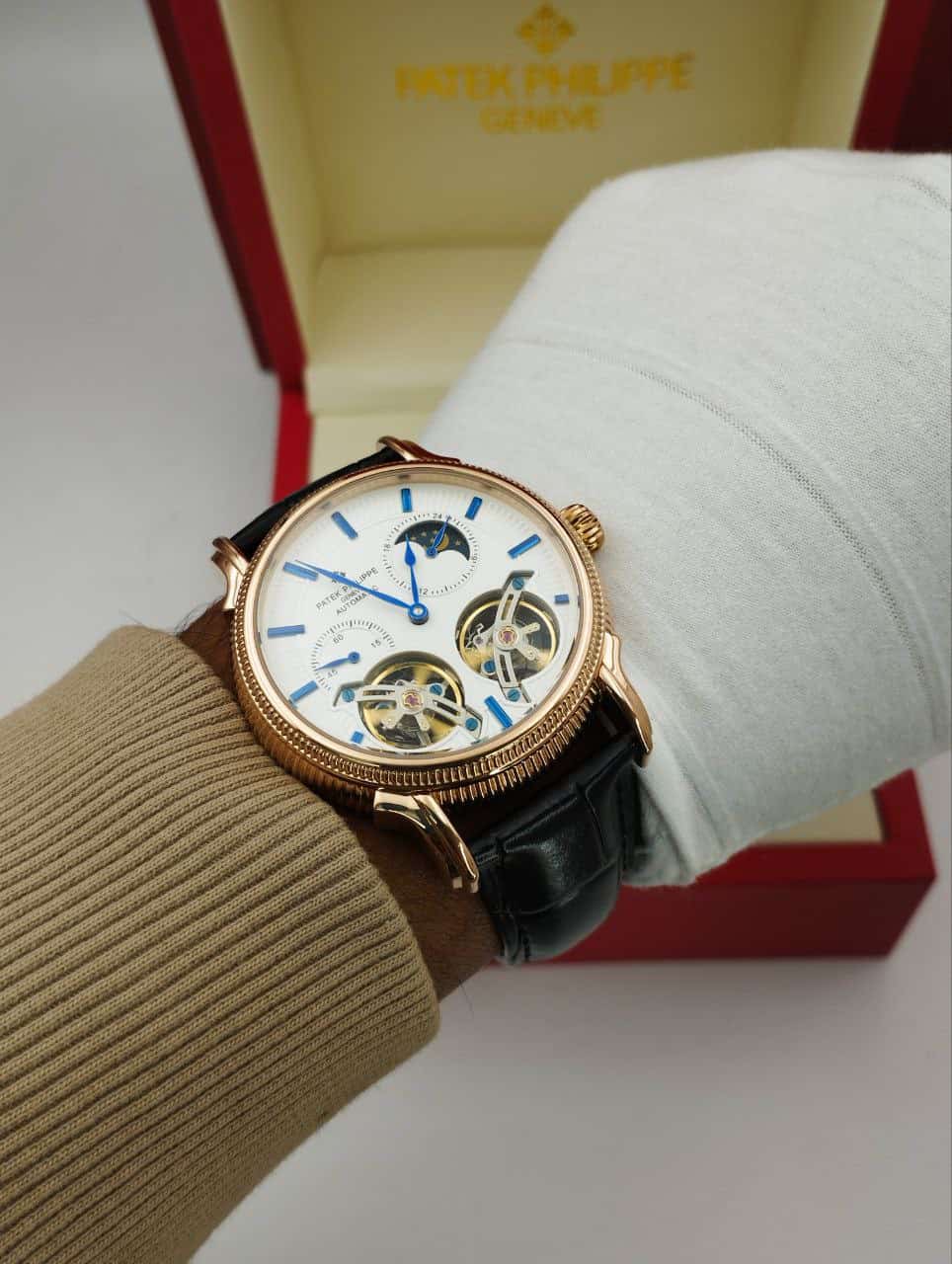 Patek Phillippe Double Tourbillon 41mm White Dial Men’s Watch. - Image 2