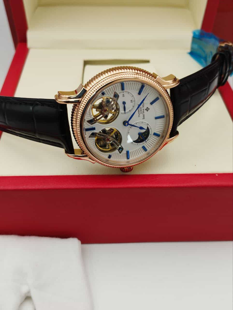 Patek Phillippe Double Tourbillon 41mm White Dial Men’s Watch. - Image 4