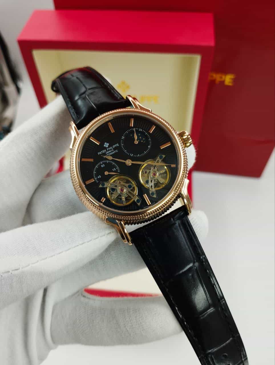 Patek Phillippe Double Tourbillon 41mm Black Dial Men’s Watch. - Image 4