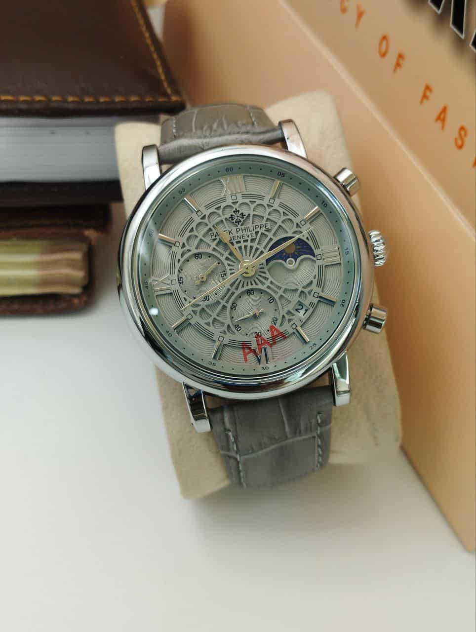 PATEK-201912 Ash BELT Ash DIAL MEN’S WATCH - Image 3