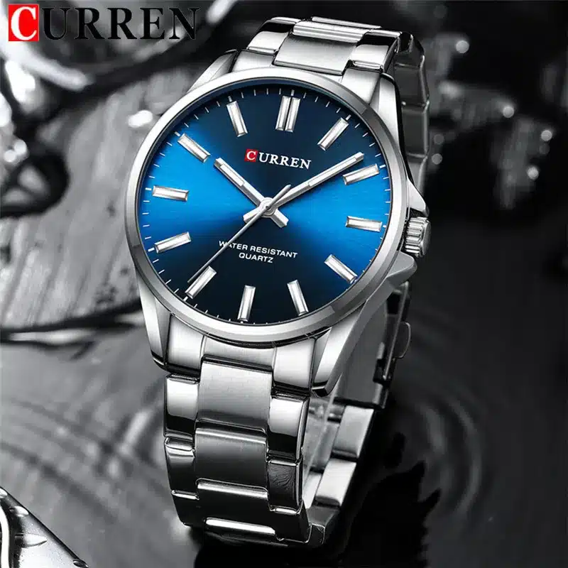 CURREN 9090 Women's Blue Dial Stainless Steel Quartz Watch - Image 3