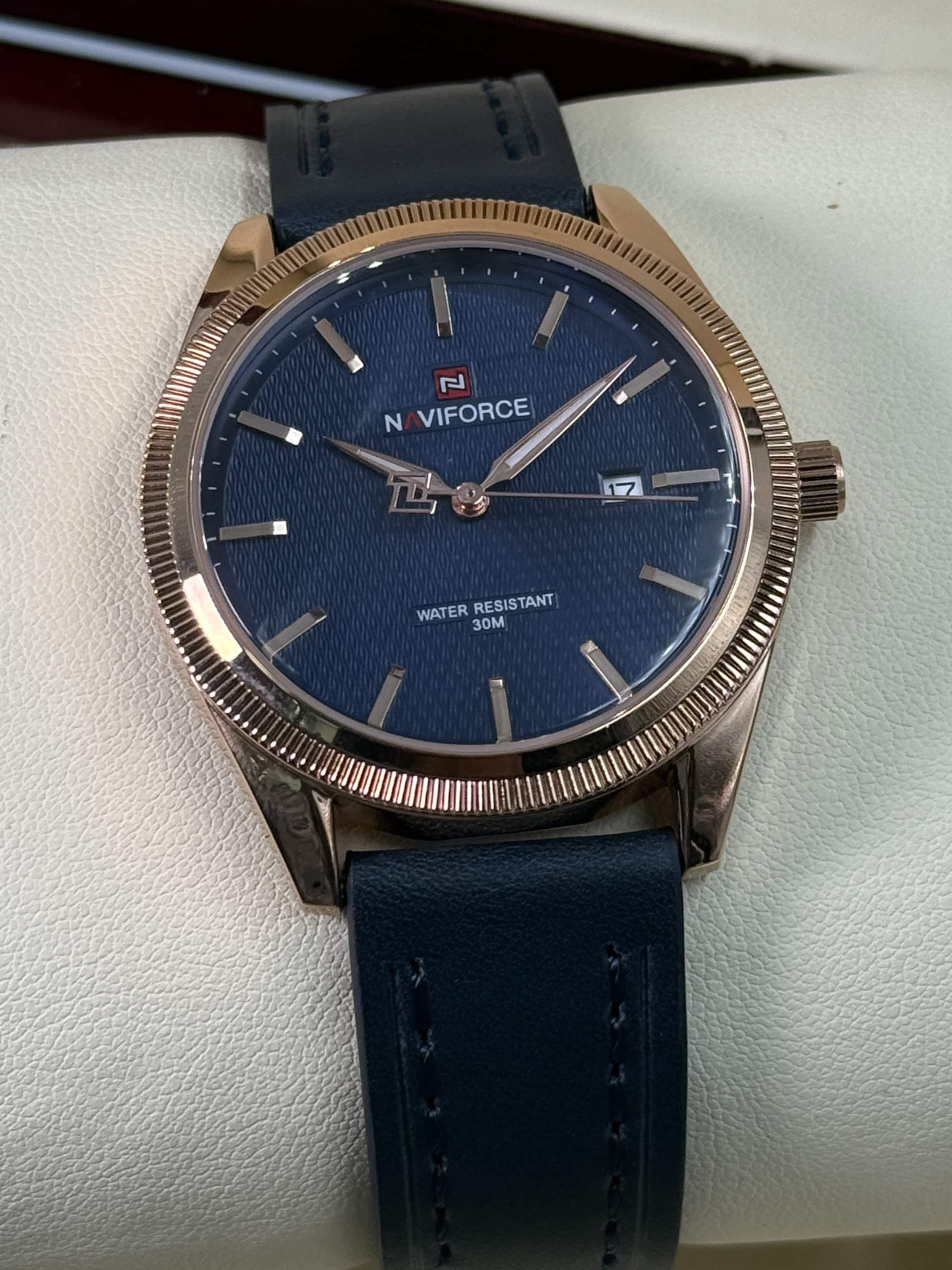 NAVIFORCE NF9276L Men's Blue Dial Gold-Tone Watch with Blue Strap - Image 5