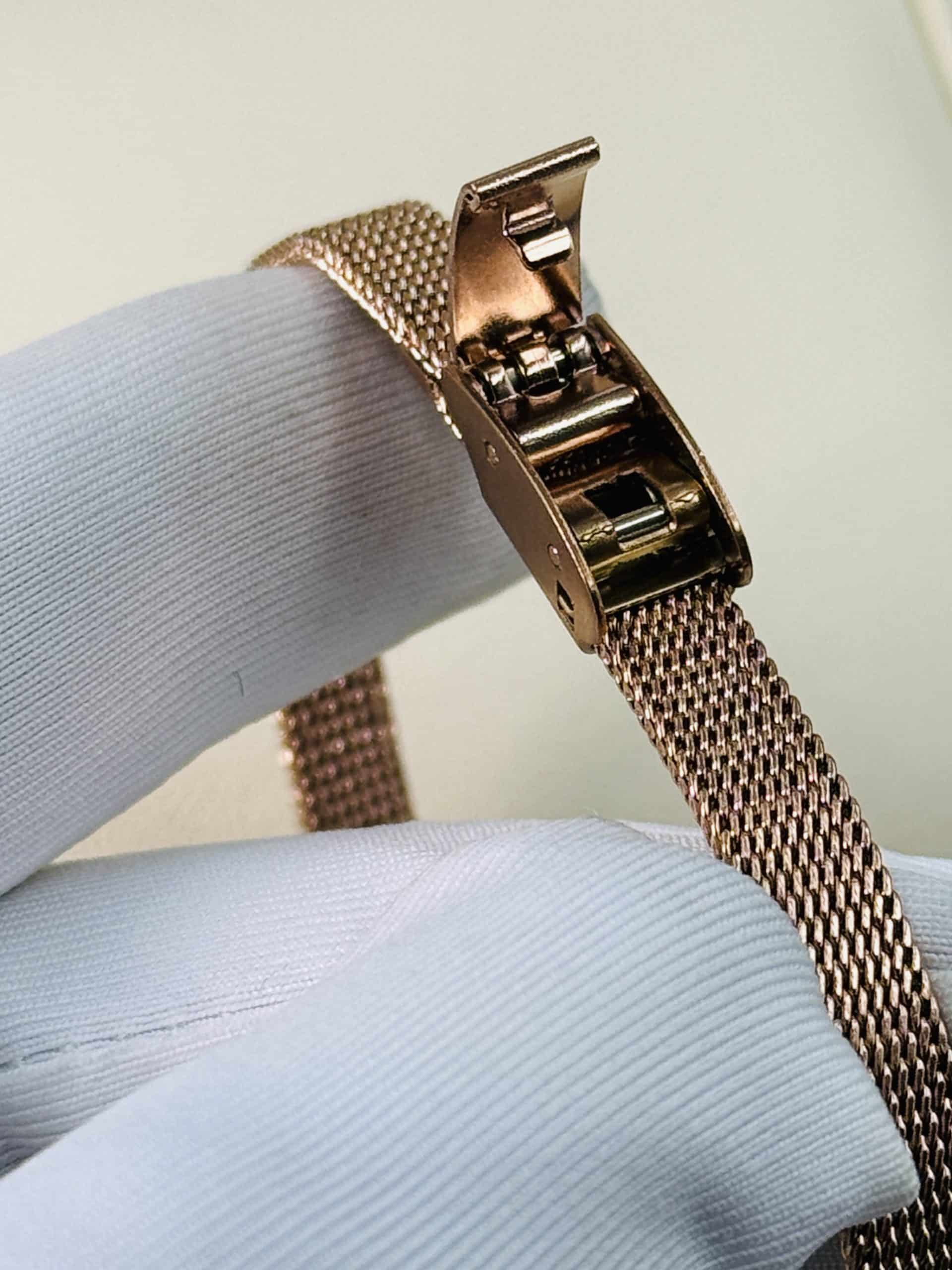 SKMEI 1390 Rose Gold Women’s Watch with White Dial & Mesh Strap - Image 5